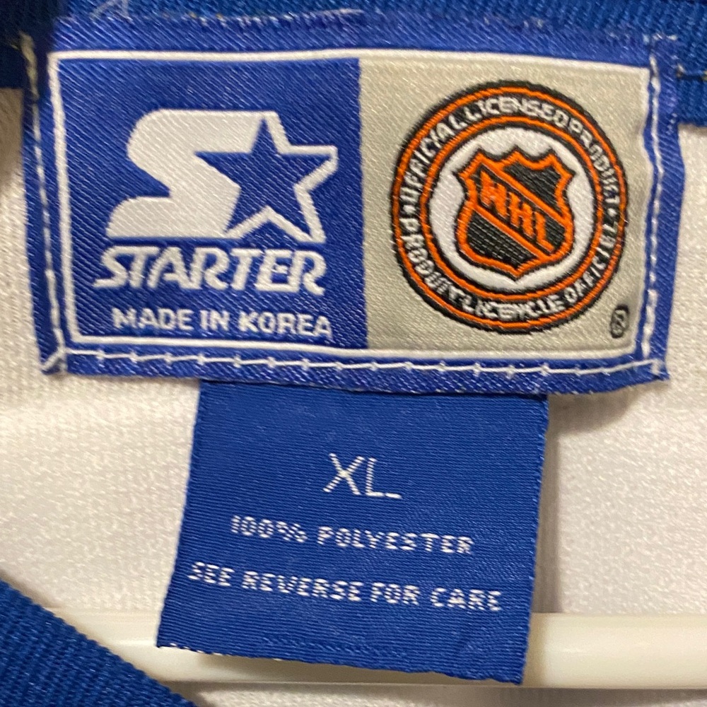STARTER Vintage White and Blue Hull 16 Jersey XL - Picture 3 of 8